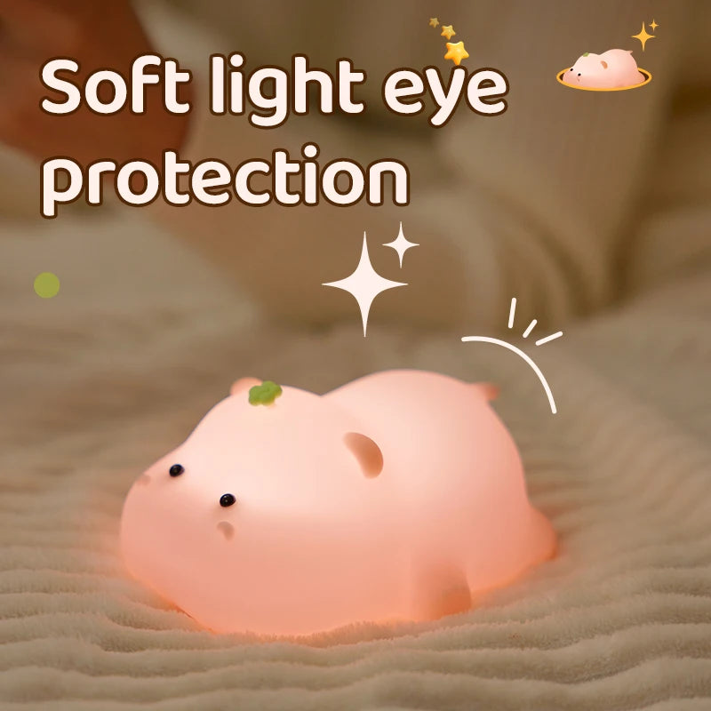 Cute Rabbit Rechargeable Silicone Night Lamp