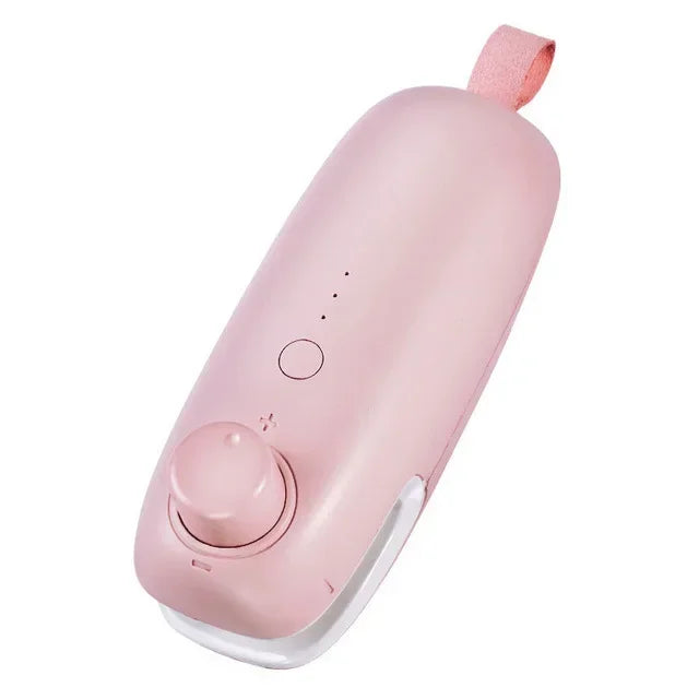 USB Charging Sealing Machine Hand Pressure Portable Mini Heating Plastic Packaging Machine Handheld Vacuum Food Sealing Device