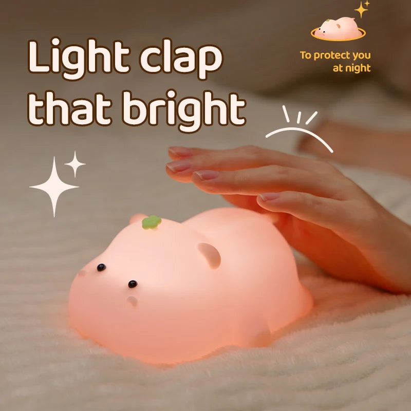 Cute Rabbit Rechargeable Silicone Night Lamp