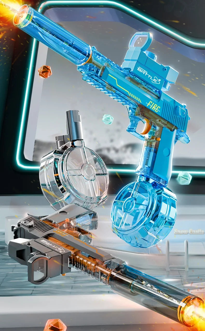 Children Adult Power Summer Electric water gun Toy Powerful Automatic High Pressure Burst Play Outdoor Swimming Pool Children