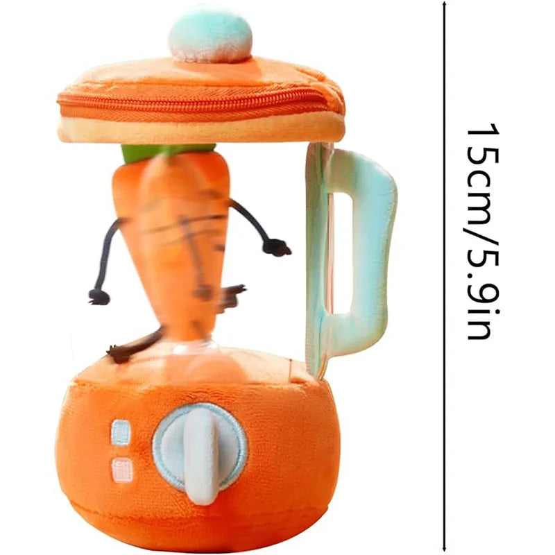 Rotating Carrot Plush Toy Cartoon Drawstring Rotating Dancing Carrot Flower Interactive Novelty Cute Vegetables Toy for Boy Girl