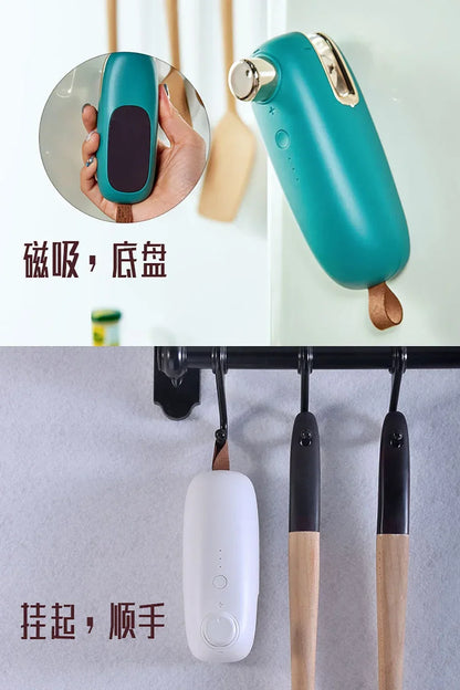 USB Charging Sealing Machine Hand Pressure Portable Mini Heating Plastic Packaging Machine Handheld Vacuum Food Sealing Device