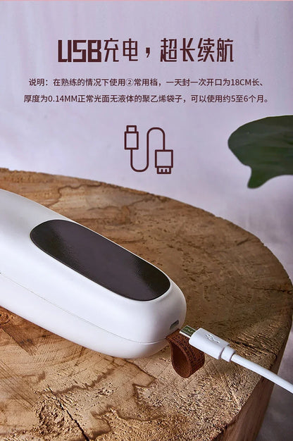 USB Charging Sealing Machine Hand Pressure Portable Mini Heating Plastic Packaging Machine Handheld Vacuum Food Sealing Device
