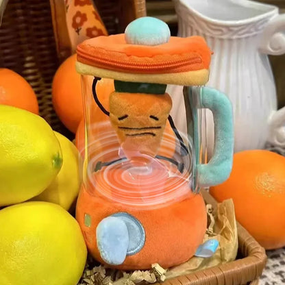 Rotating Carrot Plush Toy Cartoon Drawstring Rotating Dancing Carrot Flower Interactive Novelty Cute Vegetables Toy for Boy Girl