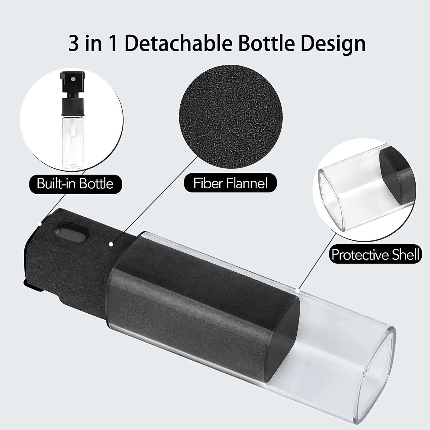 Screen Cleaner Spray and Wipe - 2 in 1 Touchscreen Mist Cleaner for Computer, Laptop, Car, MacBook & iPad Screens, iPhone